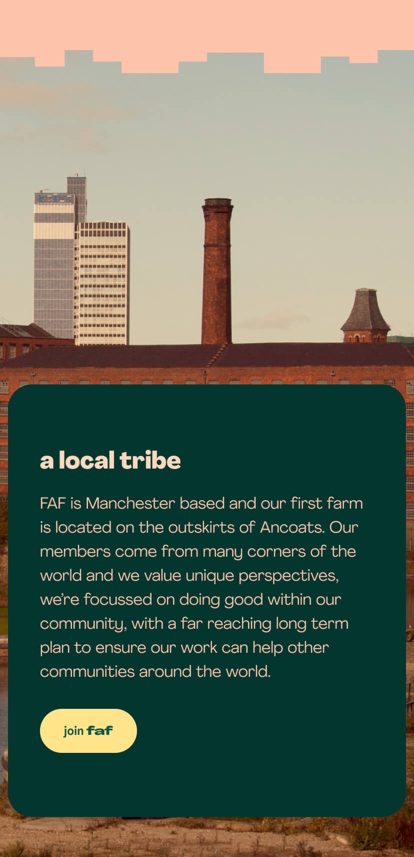 Mobile: a local tribe with photography of the Ancoats area.